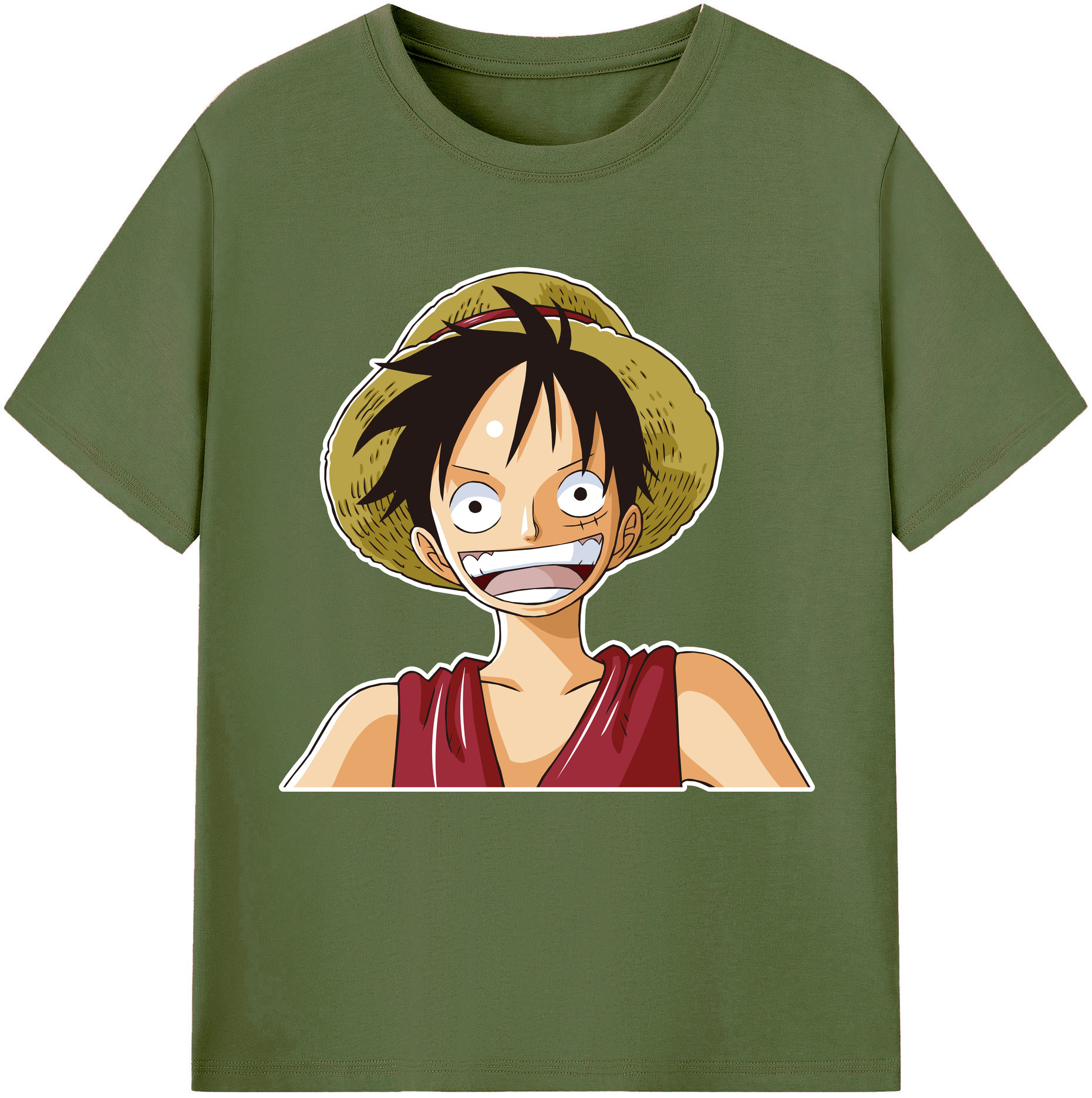 ワンピース モンキー・D・ルフィ ONE PIECE Monkey D. Luffy 綿100％半袖Tシャツ（フロントプリント）
